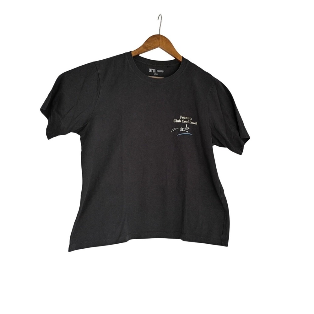 UNIQLO UT Peanuts Snoopy Club Cool Down Graphic T-Shirt Charcoal Grey Large L